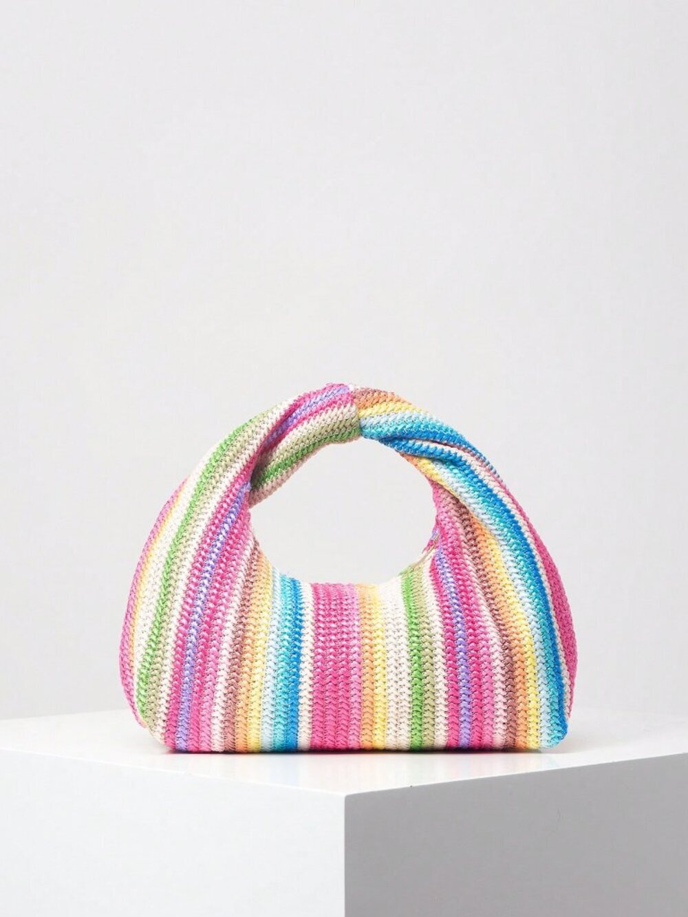 Multicolor Women's Twisted handle colorful Handbag